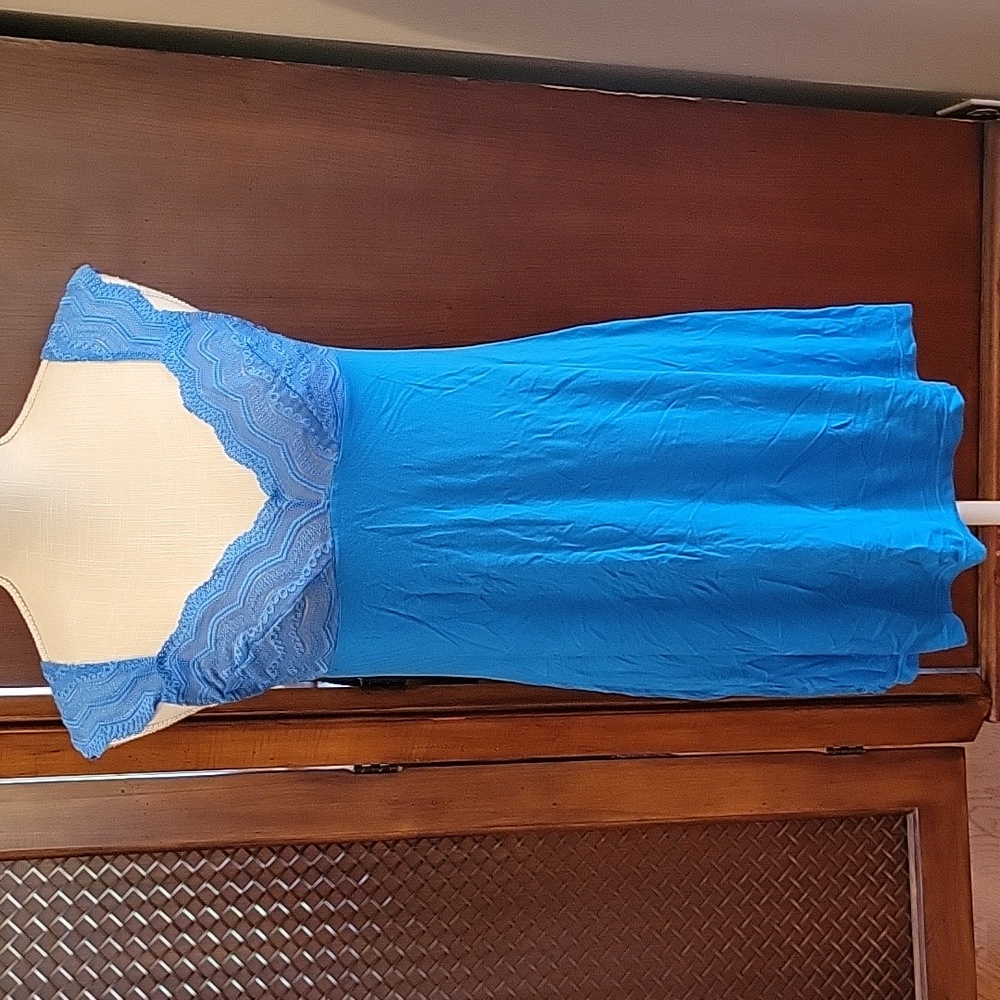 Cosabella | Vintage Blue Baby Doll Lingerie Nightie with Lace - size L